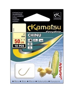 Haczyki z przyponem Kamatsu Chinu Nr. 10 kukurydza