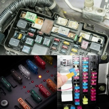 Набор автомобильных предохранителей mini maxi 242 в универсальной коробке.