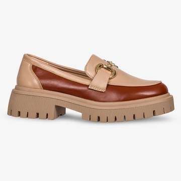 МОКАСИНЫ НА ПЛАТФОРМЕ С ПРЯЖКОЙ ЖЕНСКИЕ, размер 40