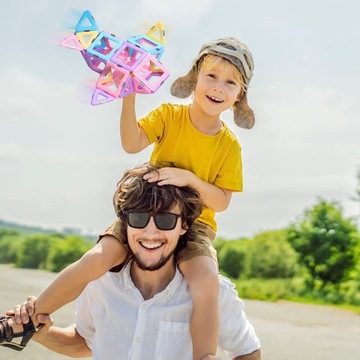 MAGNETYCZNE KLOCKI KONSTRUKCYJNE ZABAWKI EDUKACYJNE ZESTAW DO UKŁADANIA