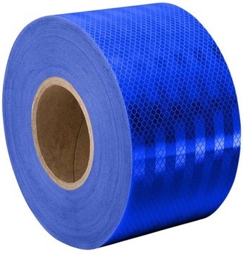 TAŚMA ODBLASKOWA SAMOPRZYLEPNA FOLIA NAKLEJKA NIEBIESKA 10cm