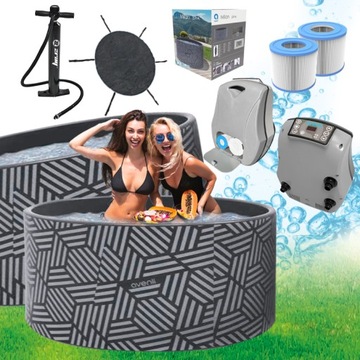 DMUCHANE SPA OGRODOWE BASEN 2-4 OS. AVENLI MILAN 90 DYSZ ZESTAW 145x70