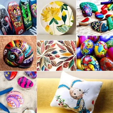 MARKERY AKRYLOWE ZESTAW 8 SZTUK Pisaki Flamastry Mazaki RAWMARK wodoodporne