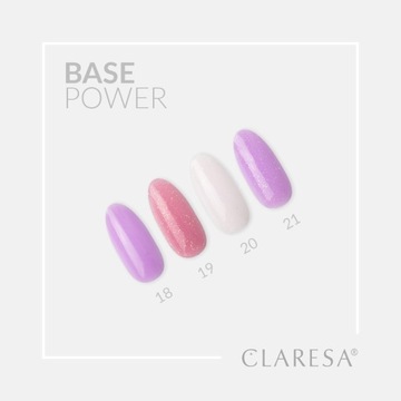 CLARESA BASE POWER 21 БЕСКИСЛОТНАЯ ГИБРИДНАЯ БАЗА СИРЕНЕВАЯ РОЗОВАЯ С ЧАСТЬЮ ФОЛЬГИ