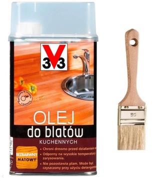 V33 Olej do Blatów Kuchennych 0,5L Bezbarwny 3v3