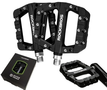 PEDAŁY PLATFORMOWE LEKKIE MTB nylon BLACK ROCKRBOS