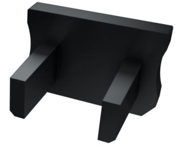 Боковая заглушка черная для алюминиевых профилей типа X LUMINES - без отверстия