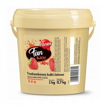 Kulki żelowe truskawkowe bubble tea 1kg