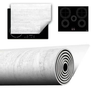 MATA WINYLOWA DO KUCHNI WIĘCEJ MIEJSCA 70x52 biała - drewno