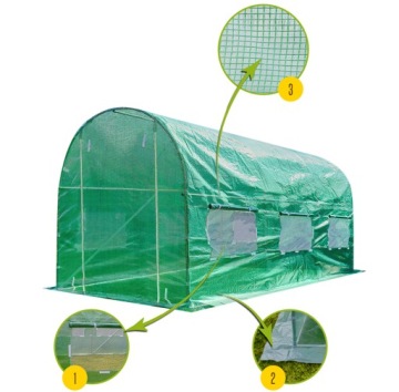 ТЕПЛИЧНЫЙ ТОННЕЛЬ САДОВЫЙ КАРКАС + ФОЛЬГА 350x200 3,5x2