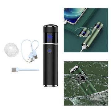 Przenośne dla mężczyzn Zmywalne wąsy USB Czarne
