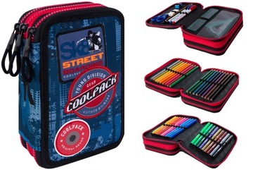 Potrójny piórnik Coolpack Jumper 3 Blue Badges