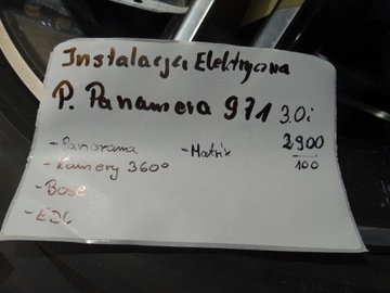 INSTALACE ELEKTRICKÁ PORSCHE PANAMERA 971 3.0I 1