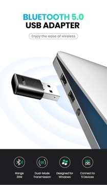 АДАПТЕР BLUETOOTH USB 5.0 UGREEN 20M