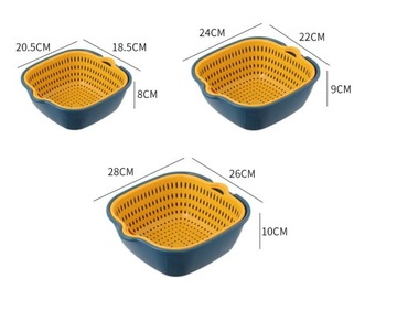 Zestaw DURSZLAKÓW Cedzaków i MISEK 6 Elementów 3x Cedzak 3x Miska 20-28cm