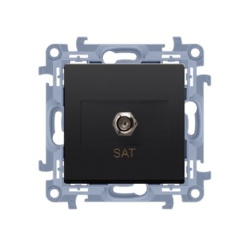 SIMON 10 GNIAZDO ANTENOWE SAT POJEDYŃ. CZARNY MAT