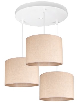 LAMPA WISZĄCA SUFITOWA ŻYRANDOL NOWOCZESNA ABAŻUR BOHO JUTA LED