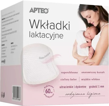 Wkładki laktacyjne APTEO 60szt.pakowane pojedynczo