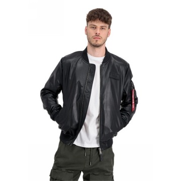 Kurtka Alpha Industries MA-1 VF Vegan Leather 106108 03 Czarna 3XL