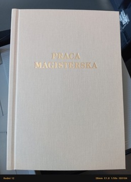 Praca Magisterska Beżowa Oprawa i Wydruk kolorowy do 100 stron