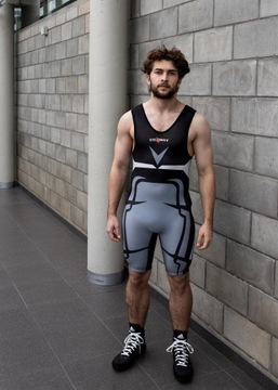 Костюм мужской борцовский COMBAT SPORT Armor - черно-серый XS
