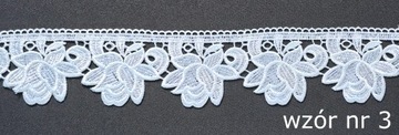 КРУЖЕВО ГИПУРА ДЛЯ ШТОР СКАТЕРТИ 8см, РУЛОН 28мб.