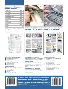 СКУТЕР VESPA PRIMAVERA (14 - 18) ОПИСАНИЕ РЕМОНТА СКУТЕРА HAYNES PUBLISHING