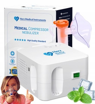INHALATOR NEBULIZATOR TŁOKOWY DLA DZIECI I DOROSŁYCH PRZENOŚNY HERZ MEDICAL