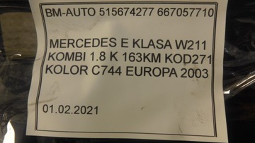 KOLEKTOR SACÍ/ZBĚRNÉ 2711400601 MERCEDES 1.8 2.0 W211