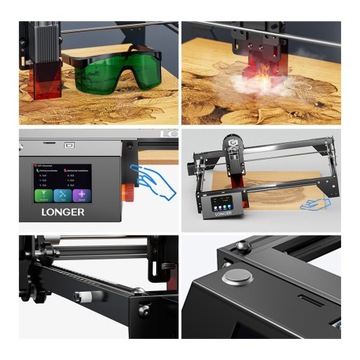 LONGER Laser Tractor 60W станок для лазерной резки 410x410 мм DIY + новый ролик