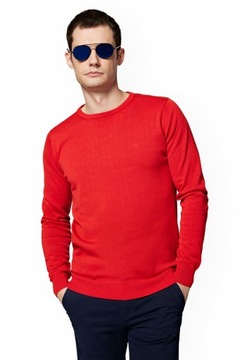 Sweter Męski Czerwony Bawełniany O-neck Tony Lancerto 3XL