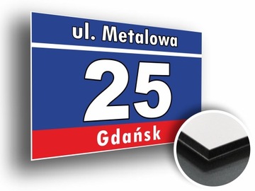 Aluminiowa tablica adresowa 40x30 cm numer na dom
