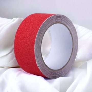 TAŚMA ANTYPOŚLIZGOWA CZERWONA 6m zewnętrzna ostrzegawcza BHP