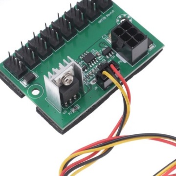 Хаб-сплиттер 8x 3 4-контактных ШИМ-6-контактных вентиляторов