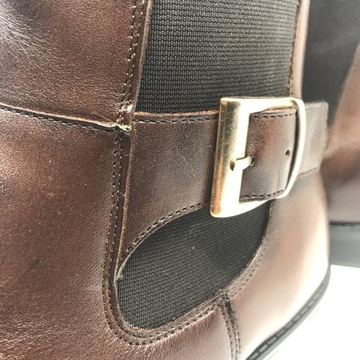 КОЖАНЫЕ ТУФЛИ МУЖСКИЕ КОРИЧНЕВЫЕ 40 26,5 см МУЖСКИЕ