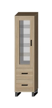 SARA LOFT 1D2SZ 62 металлическая витрина-ланцет, глубина 50см