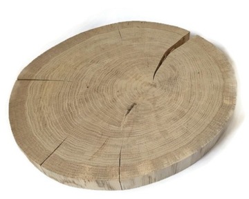 Plaster drewna plastry dąb 40-45 / 3,5 cm BEZ KORY