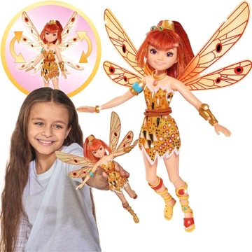 MIA I JA LALKA WRÓŻKA YUKO Z RUCHOMYMI SKRZYDŁAMI 23 CM FIGURKA Z BAJKI AKC
