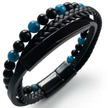 Мужской регулируемый браслет 20-23CM APATITE AGATE SKIN QUALITY VERSATILE
