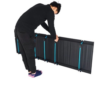 ŁÓŻKO TURYSTYCZNE POLOWE LEŻAK SKŁADANE DUŻE WYGODNE Z TORBĄ - LEKKIE