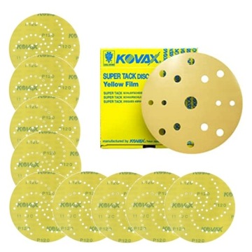 KRĄŻEK ŚCIERNY papier rzep P180 152mm KOVAX 10szt