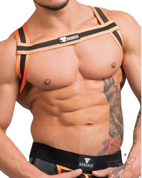 HARNESS ELASTYCZNY MASKULO NEON BULLDOG UV S/M