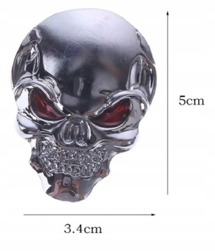Череп Эмблема Череп Металл Месть Матовый 3D