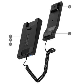 DOMOFON DO FURTKI BRAMY 2 SŁUCHAWKI CZYTNIK BRELOKÓW RFID INTERKOM CZARNY