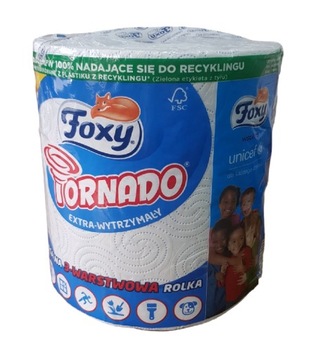 Foxy Ręcznik papierowy 3 warstwowy Tornado SUPER CHŁONNY