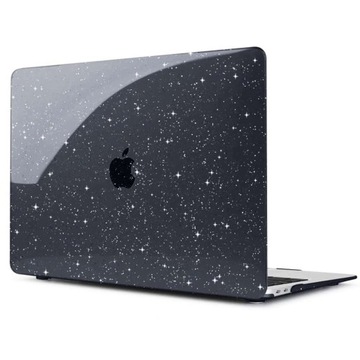 Жесткий чехол Alogy для Apple MacBook Air 13 M1 2020, черный с блестками