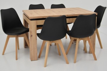 РАСШИРЯЕМАЯ КУХНЯ стол и 6 стульев с ПОДУШКОЙ