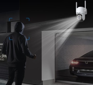 5-мегапиксельная IP-камера Wi-Fi TUYA с поворотным объективом для наружной установки, Full HD, зум, функция обнаружения, IP65, PTZ