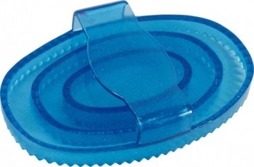 Zgrzebło gumowe duże niebieskie 16 cm