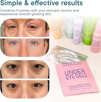 Патчи гелевые для глаз Frownies с сывороткой 6шт ОРИГИНАЛ